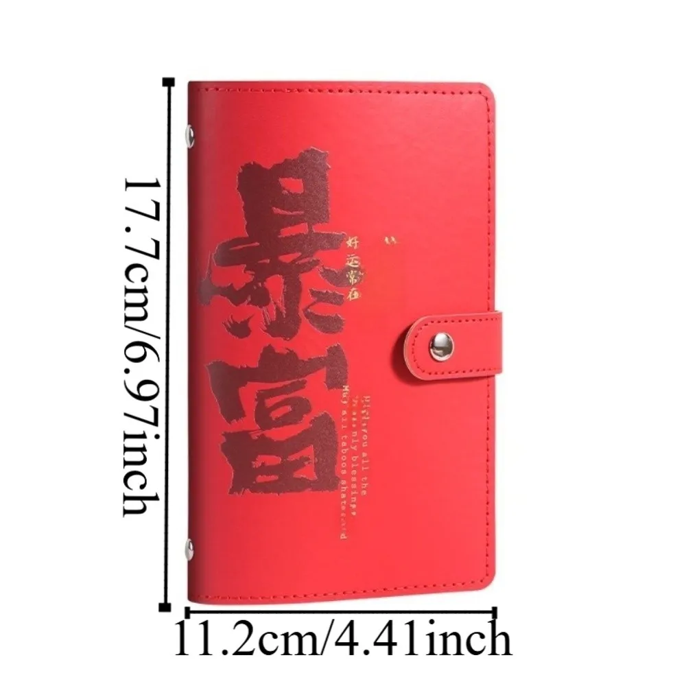 Budget Plan Binder Cash Organizer Waterproof PU Fixed Deposit Book Large Capacity Cash Management Savings Challenge Binder