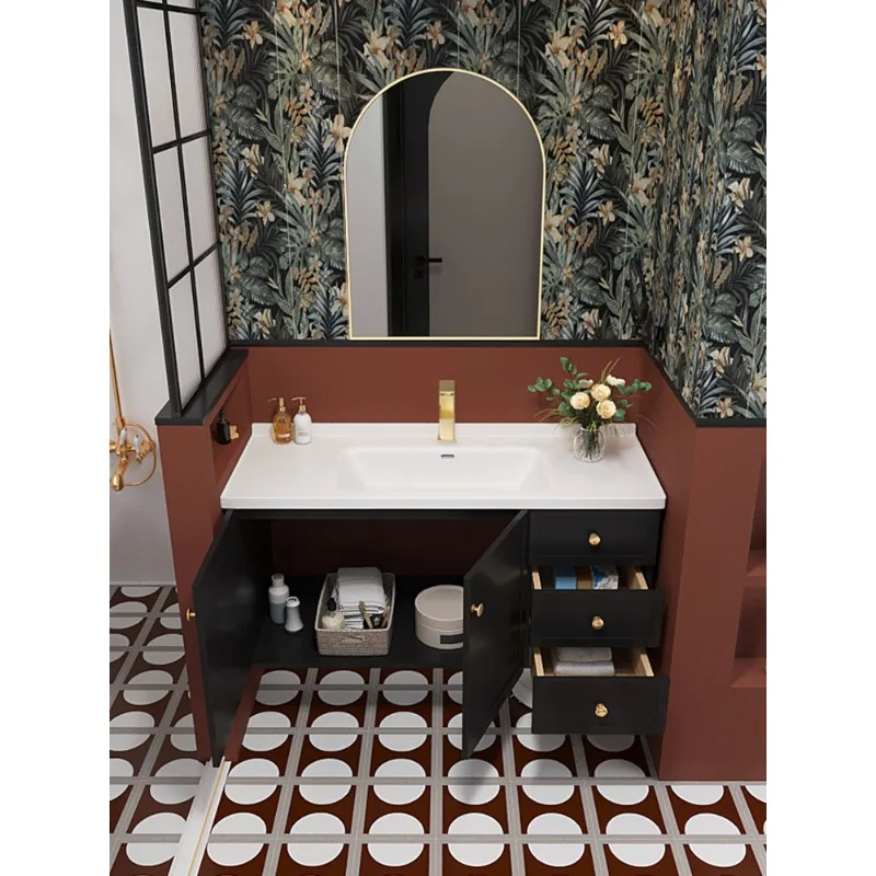 

bathroom cabinet, ceramic integrated basin washbasin, oak washbasin, bathroom washbasin cabinet combination