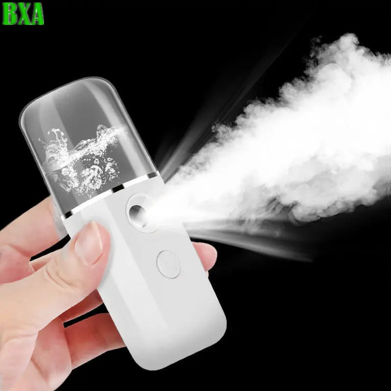 BXA Rechargeable Mist Facial Sprayer Humidifier Nebulizer Face Steamer Moisturizing Beauty Instruments Face Skin Care Tools