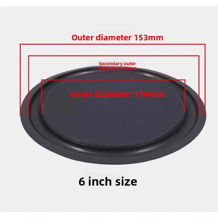 MW Audio, 2 stuks passieve basradiatoren, 5"/6"/8", trillingsmembraan voor luidsprekers, voor verbetering van de basweergave.