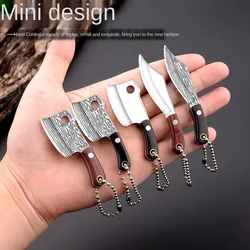 Mini Kitchen Knife Portable Stainless Steel Knife Demolition Express Collection Knife Cut Fruit Keychain Ornament Gift Knife