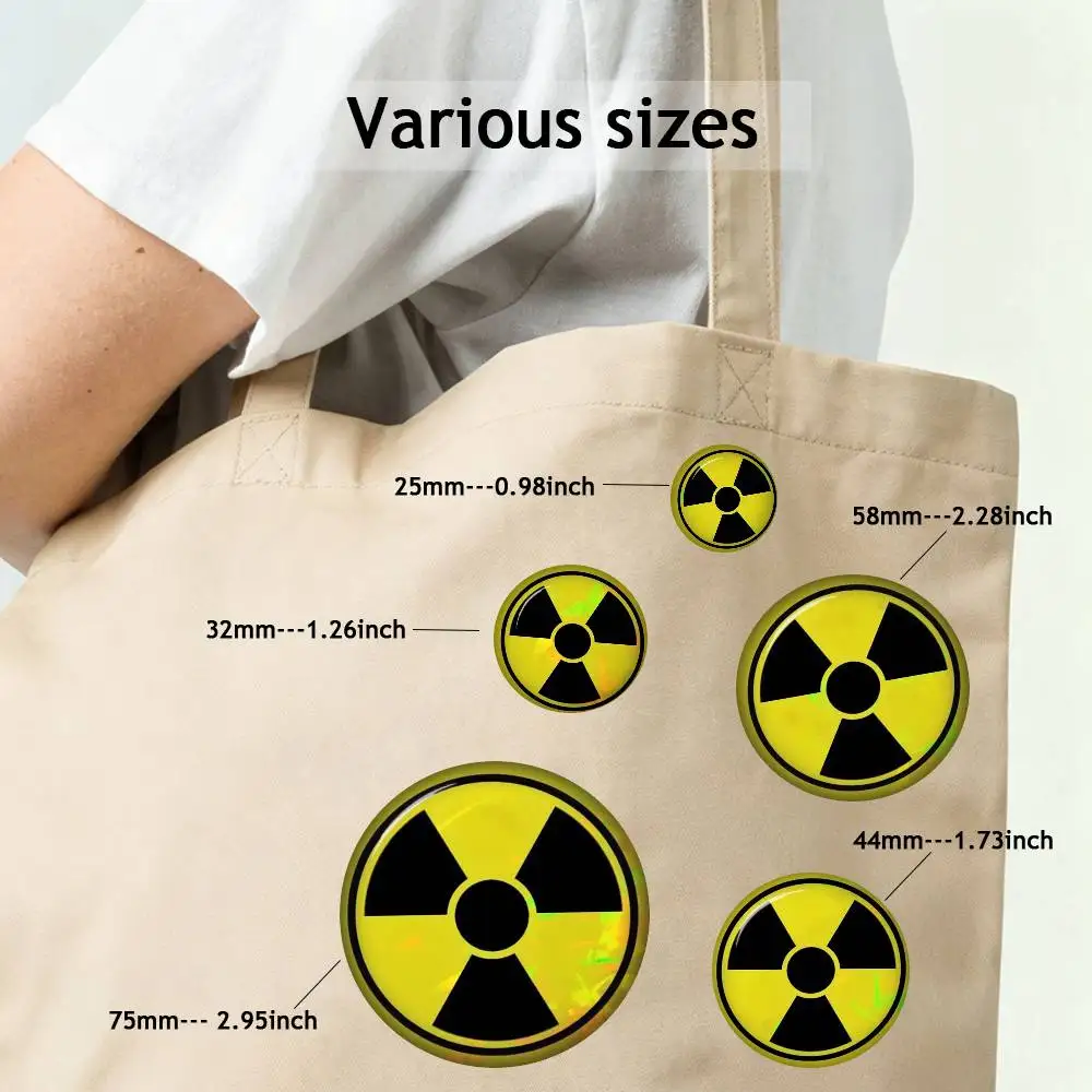 Attention Radiation Symbol Badges Round Exquisite Badge Brooches Creative Pins For Clothes Hat Backpack Gift Accessories