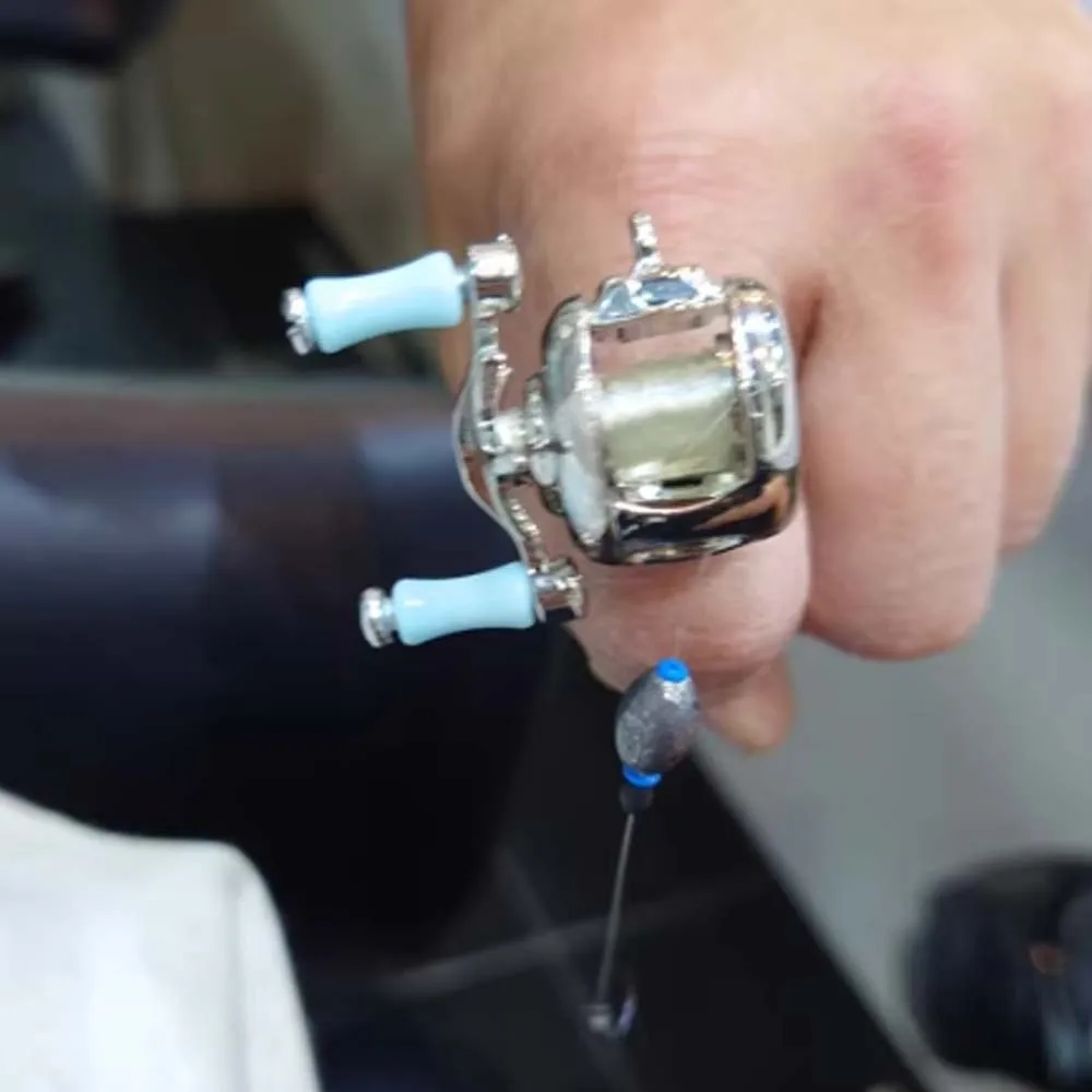 Personalized Design Luxury Fishing Reel Necklace Detachable Exquisite Fishing Reel Ring Pendant High-end Men Neck Pendant Daily