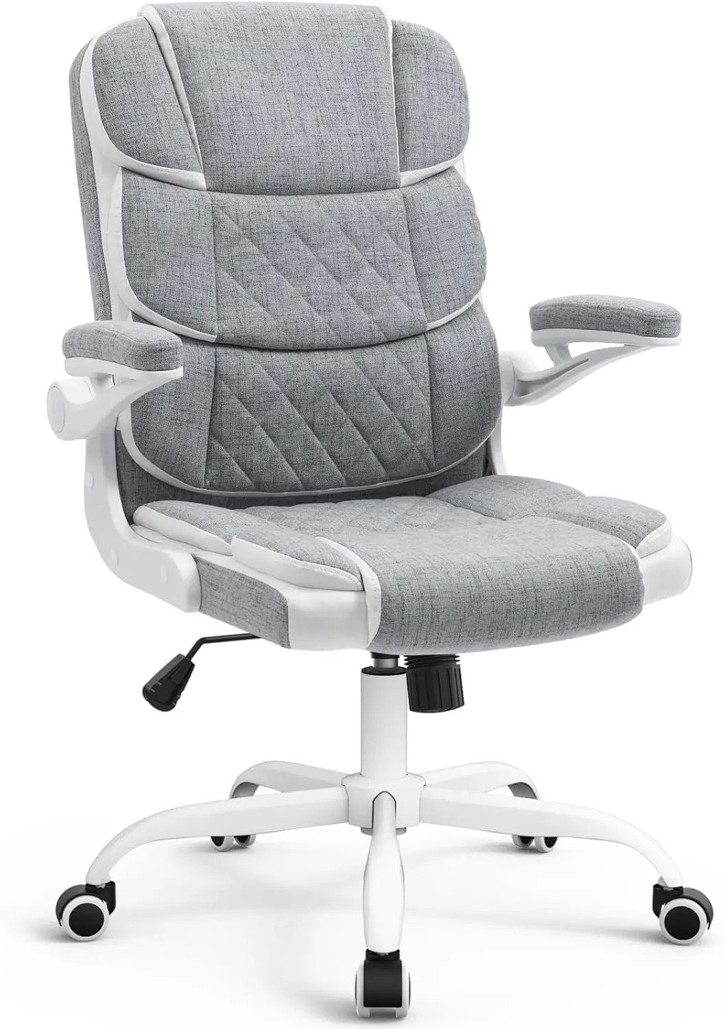 

Office Chair Linen Fabric Ergonomic Executive Computer Desk Chairs Small Cute Rolling Task Chairs for Teens&Adults