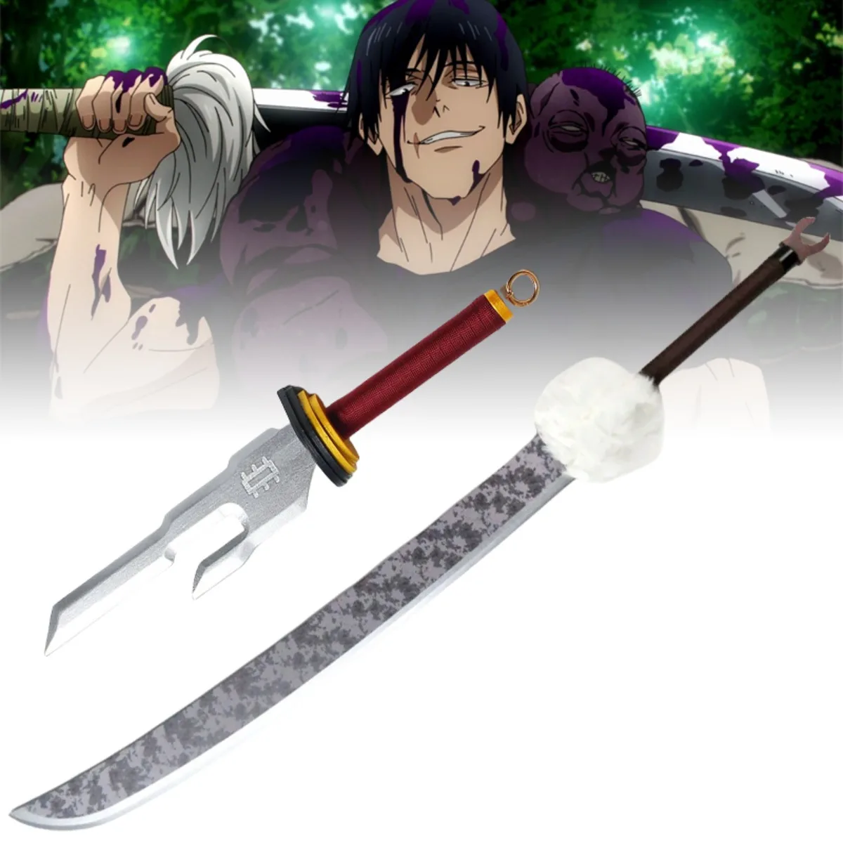 128cm Fushiguro Toji Katana Large Sword Anime Jujutsu Kaisen Cosplay Prop Toji Knife Real Size Japanese Katana Samurai Sabre Toy