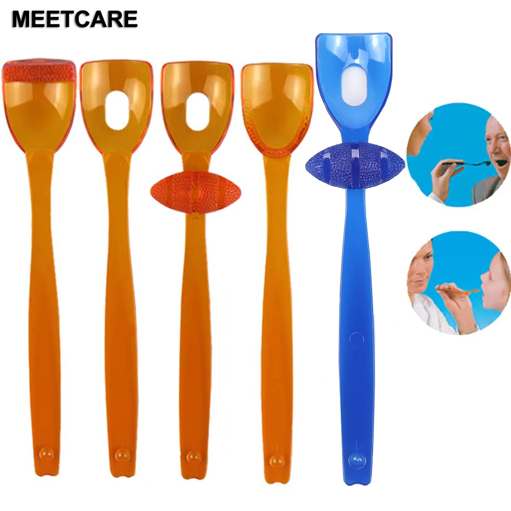 4PCS Tongue Tip Exercise Spoon Tool Tongue Head Lateralization Lift Oral Muscle Training Exerciser Trainer For Speech Talk