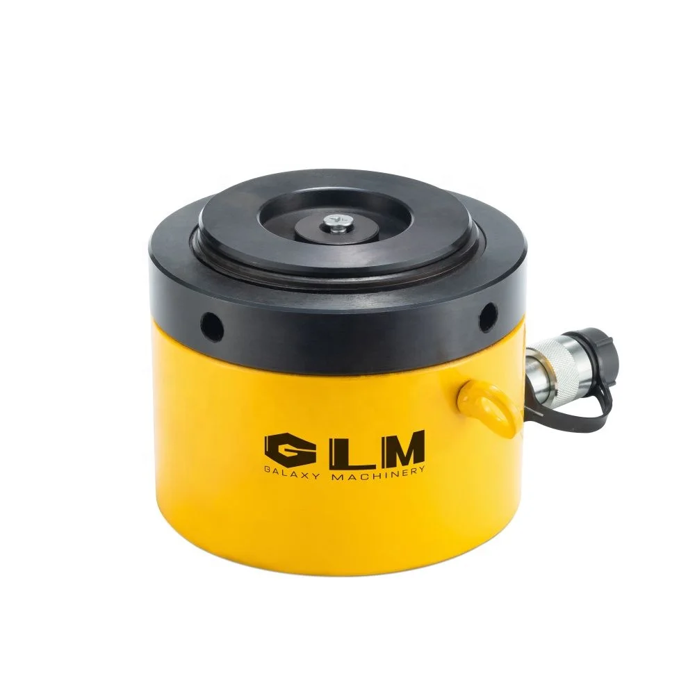 Compact Reinforced 700bar 250Ton High Capacity 45mm Stroke Stable Lifting Low Height Lock Nut Hydraulic Cylinder Jacks