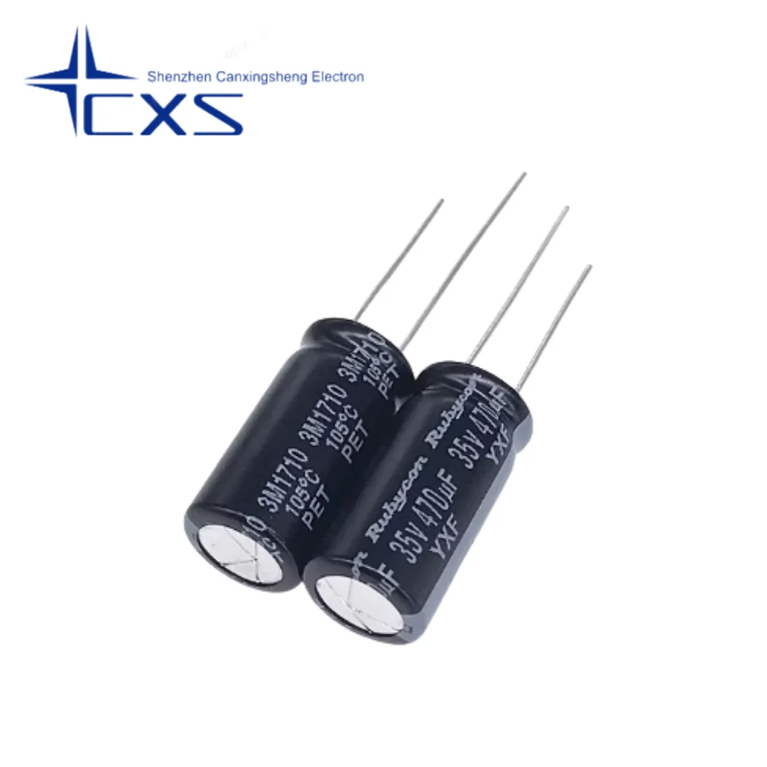 

20PCS 470UF 35V Imported Aluminum Electrolytic Capacitor 35v470uf 10*20 Ruby YXF High Frequency Long Life