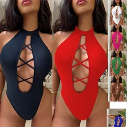 2025 Hollow Sexy Swimwear Women Beach One Piece Swimsuit Badpak Mujer Trikini Monokini Maio Biquini Maillot Femme купальники