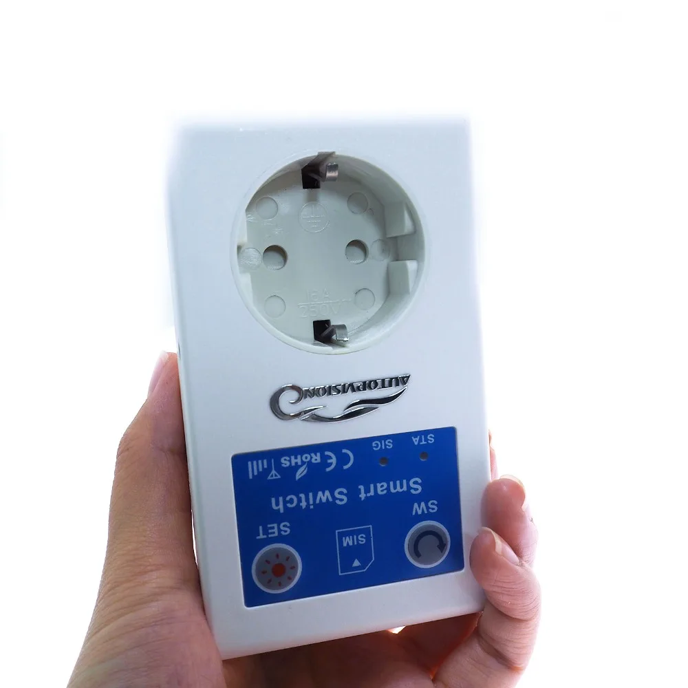 Smart Switch Power Socket SC1 16A GSM Socket SMS Control SMS/APP/Free Call Control 16A Gsm Socket Temperature Sensor Reminder