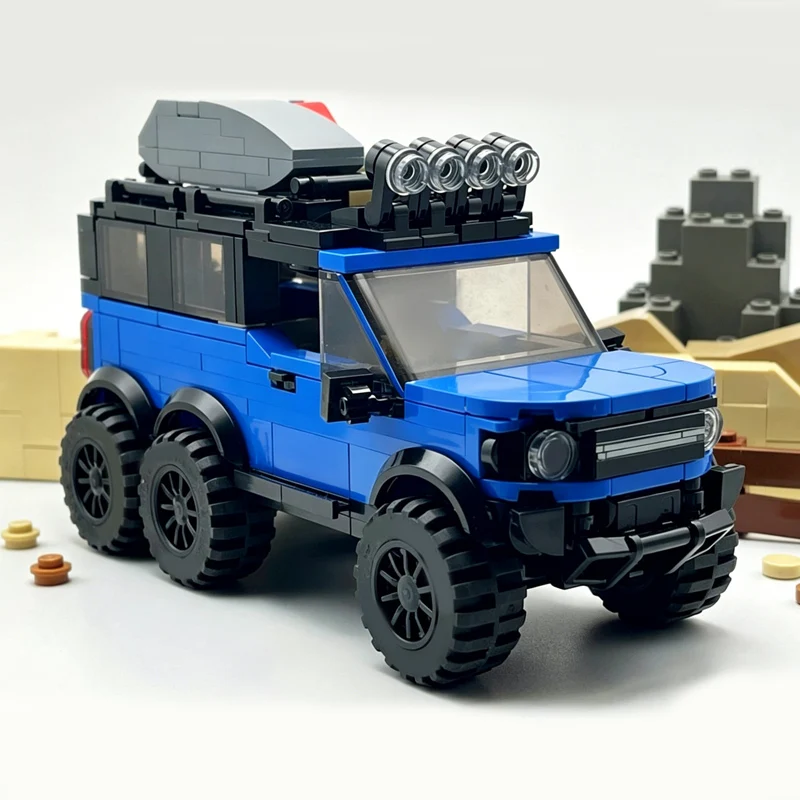 

City Car Model MOC Building Bricks Six Wheeled Off-Road Vehicle Modular Technology Children Holiday Gifts Assemble Toys Suit