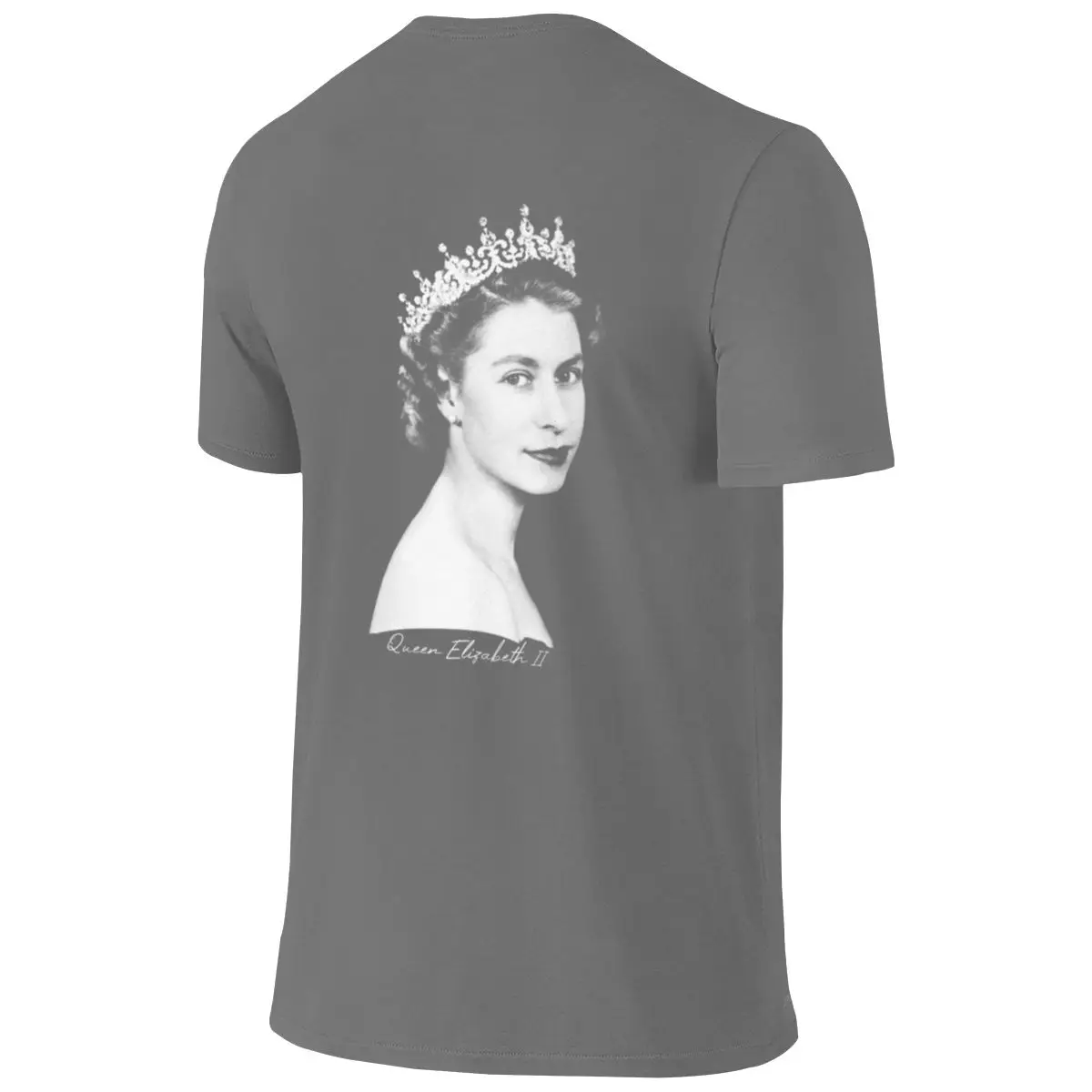 Queen Elizabeth II - Retro Couple Style Reversible T-shirtAmerican Retro Easy To Clean Tees