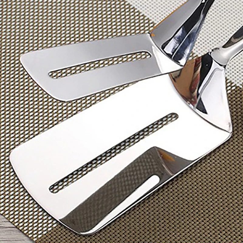 Stainless Steel Frying Shovel Clip Barbecue Clamp Frying Steak Fried Fish Spatula Tong Non-Stick Grilling Camping BBQ Tool