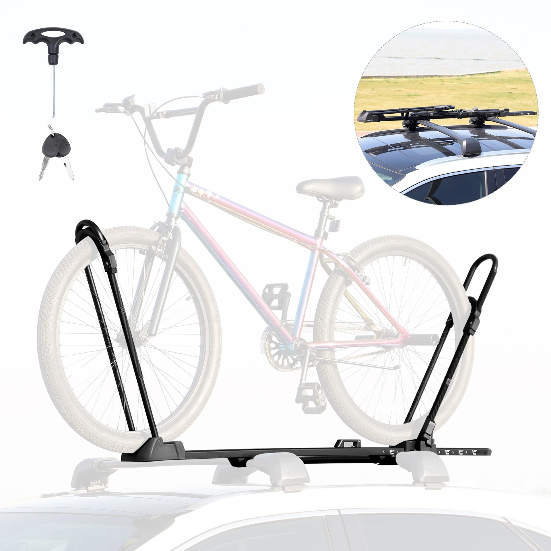Car Roof Bicycle Rack, Car Bicycle Rack, General SUV Car Roof Rack