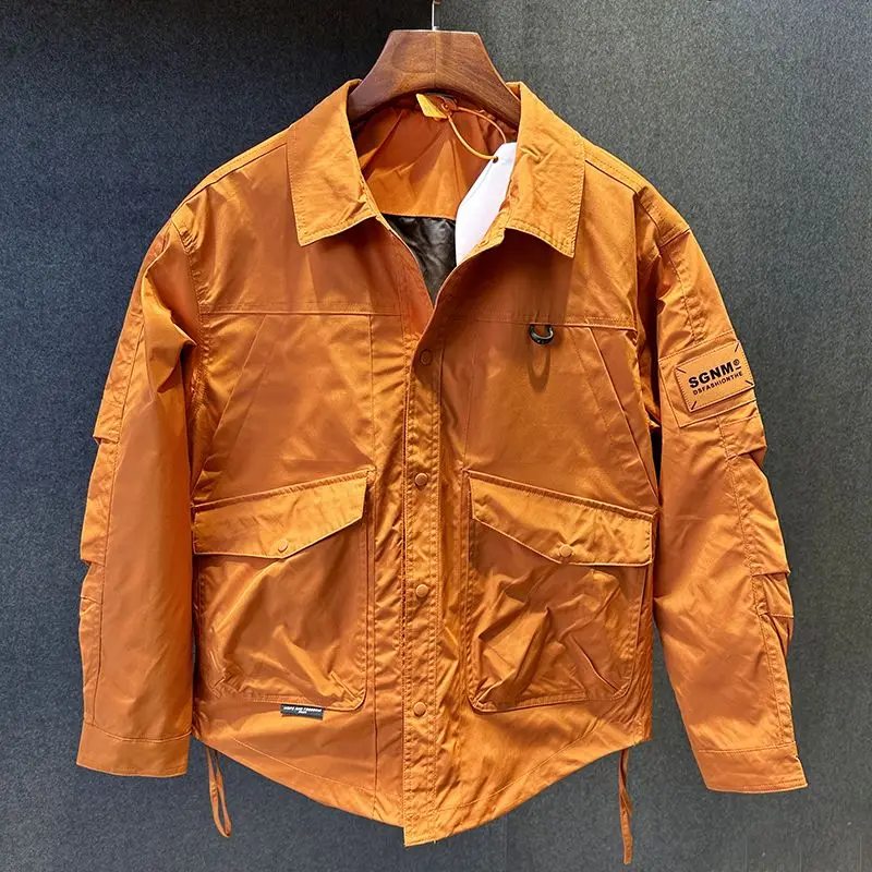 

American Casual Workwear Jaet Loose Fit Men's Faionable Outerwear Spring Autumn Long Sve Hooded Coat Youth ular