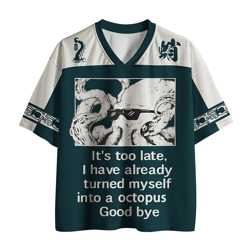 Fun Octopus with Sunglasses Pattern Jersey 