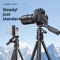 【2025 Hot】Portable Universal Tripod - Lightweight 45-138cm Adjustable Stand with Foldable Phone Clip - Anti-Shake for Live/Selfi