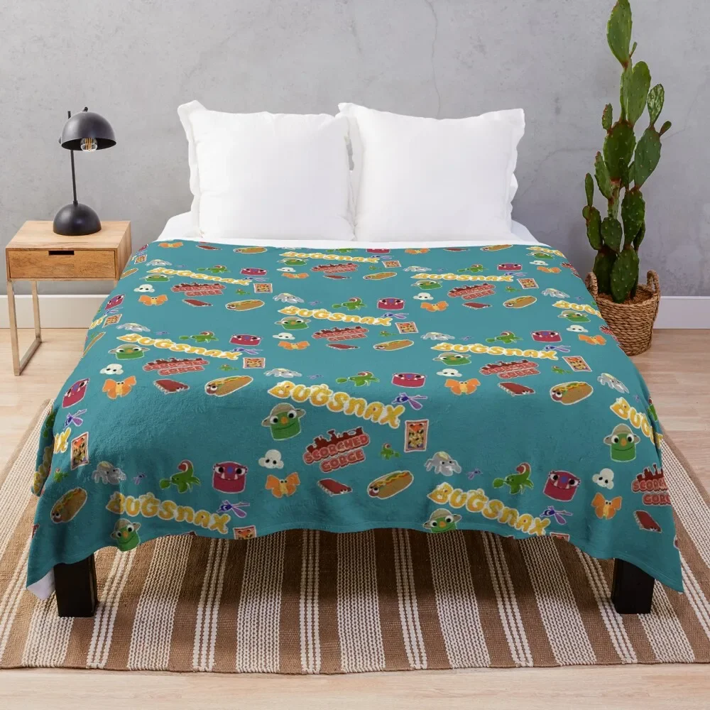 

Bugsnax Bugsnax -Catching all The Bugsnax In Scorched Gorge Throw Blanket Versatile Cozy Throw Blanket for All Occasions