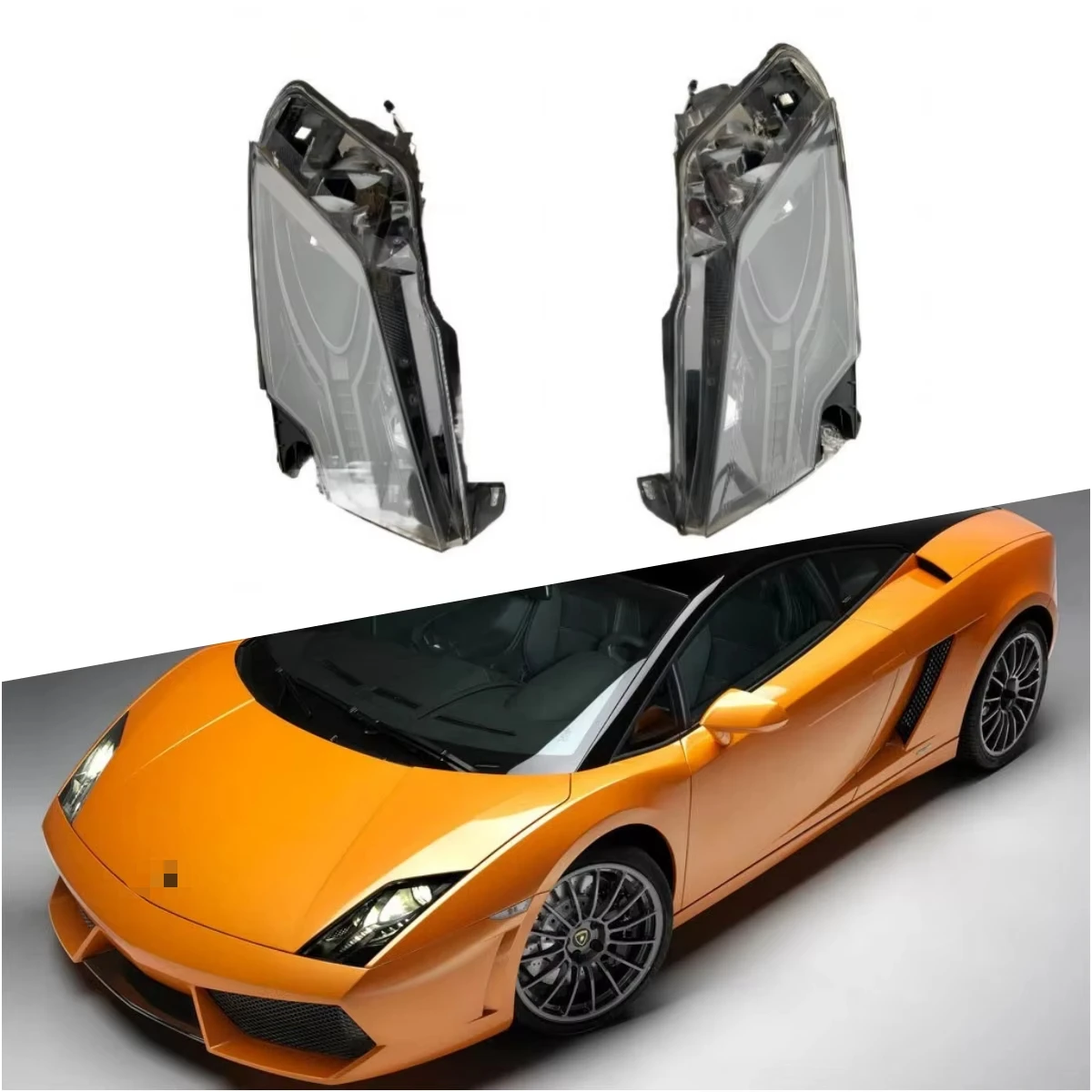 2 PCS Original Used LED Headlights for Lamborghini Gallardo LP550-2 560-4 570-4 OEM 401941003 401941004 White New Front Volta