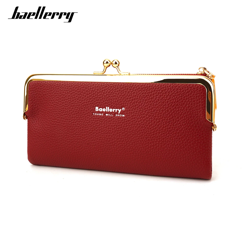 Baellery New Long Women portafogli borse di marca porta carte di credito con cerniera portafoglio con frizione femminile portamonete borse per