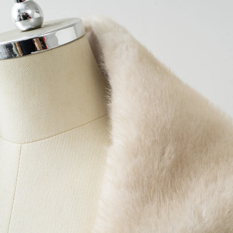 Szal damski ze sztucznego futra, szalik z imitacji futra norek