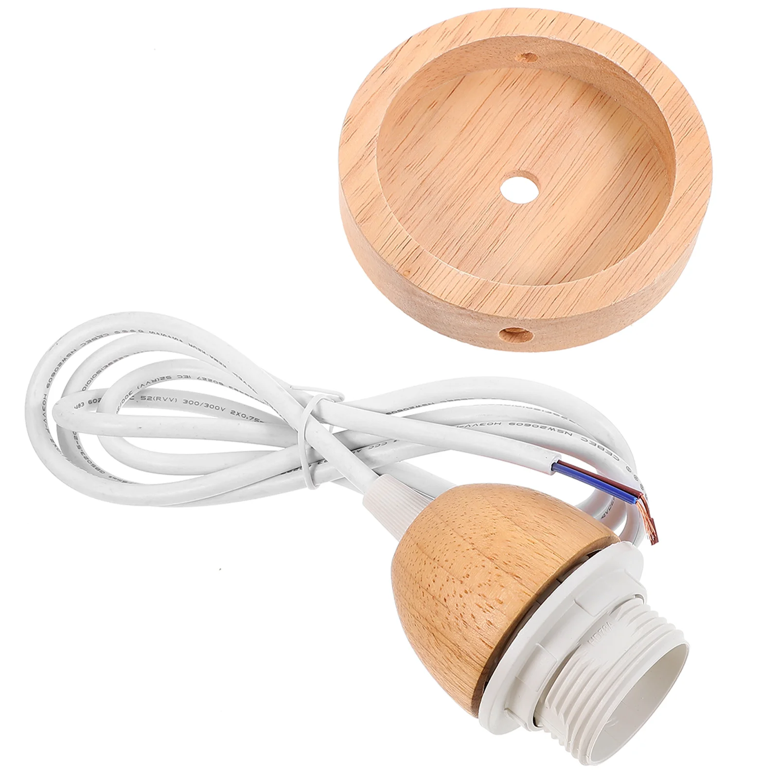 

E27 Винтовой держатель потолочного светильника Простой винтажный дизайн Пластиковый деревянный материал для кухни Ресторан Отель Столовая Домашнее освещение