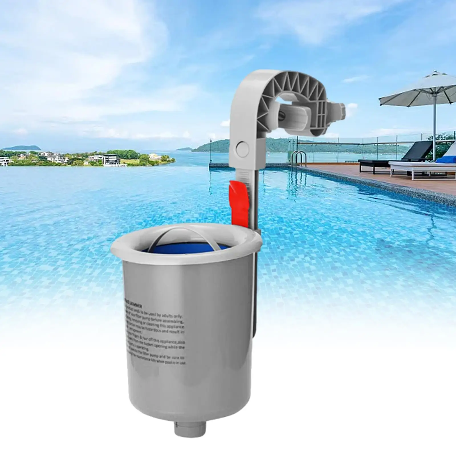 

above Ground Pool Skimmer Wall Mount Durable Floating Pool Filter Swimming Pool Surface Skimmer for Clean Removes Surface Debris