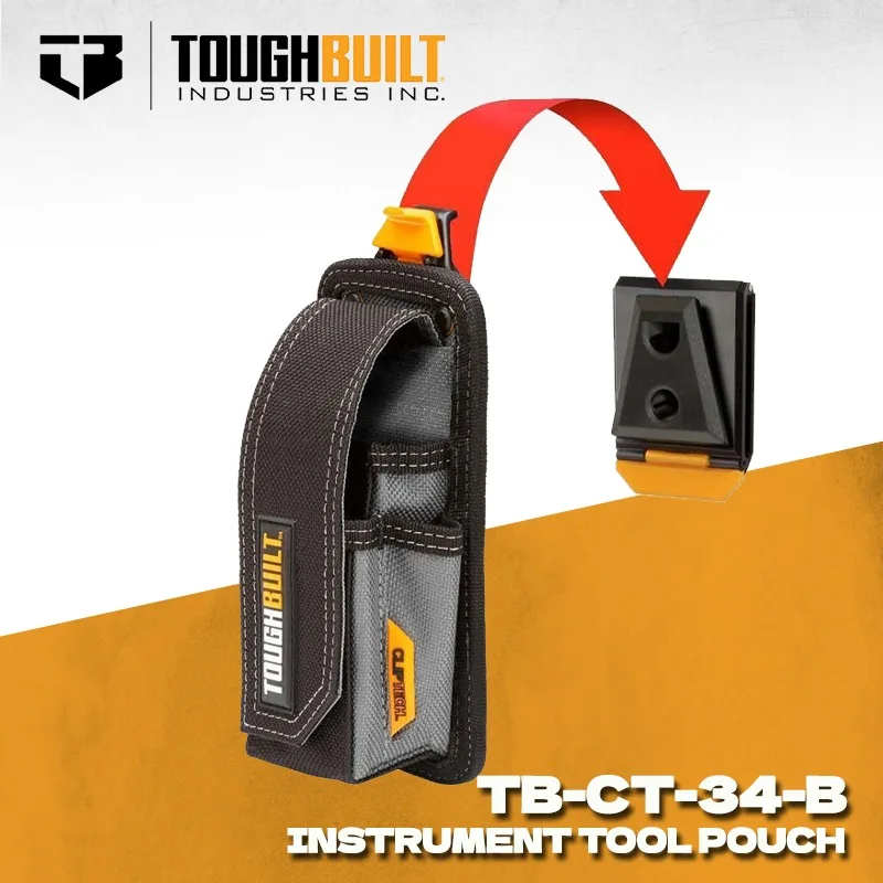 TOUGHBUILT TB-CT-34-B Meter/Tester Pouch Electrical Instrument Tool Pouch Electrician Instrument Tool Bag Quick Hang Belt Pouch