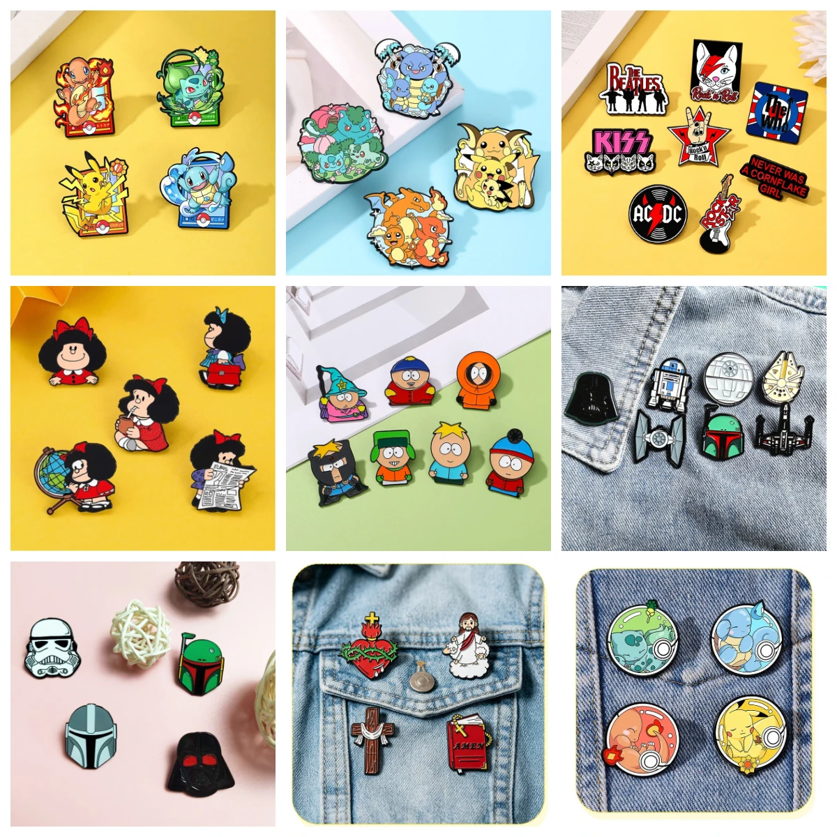 NEW Popular badges Cute Anime Monster Enamel Pin Pokémon Anime Lapel Pins on Backpack Costume Accessories Jewelry Friends Gift
