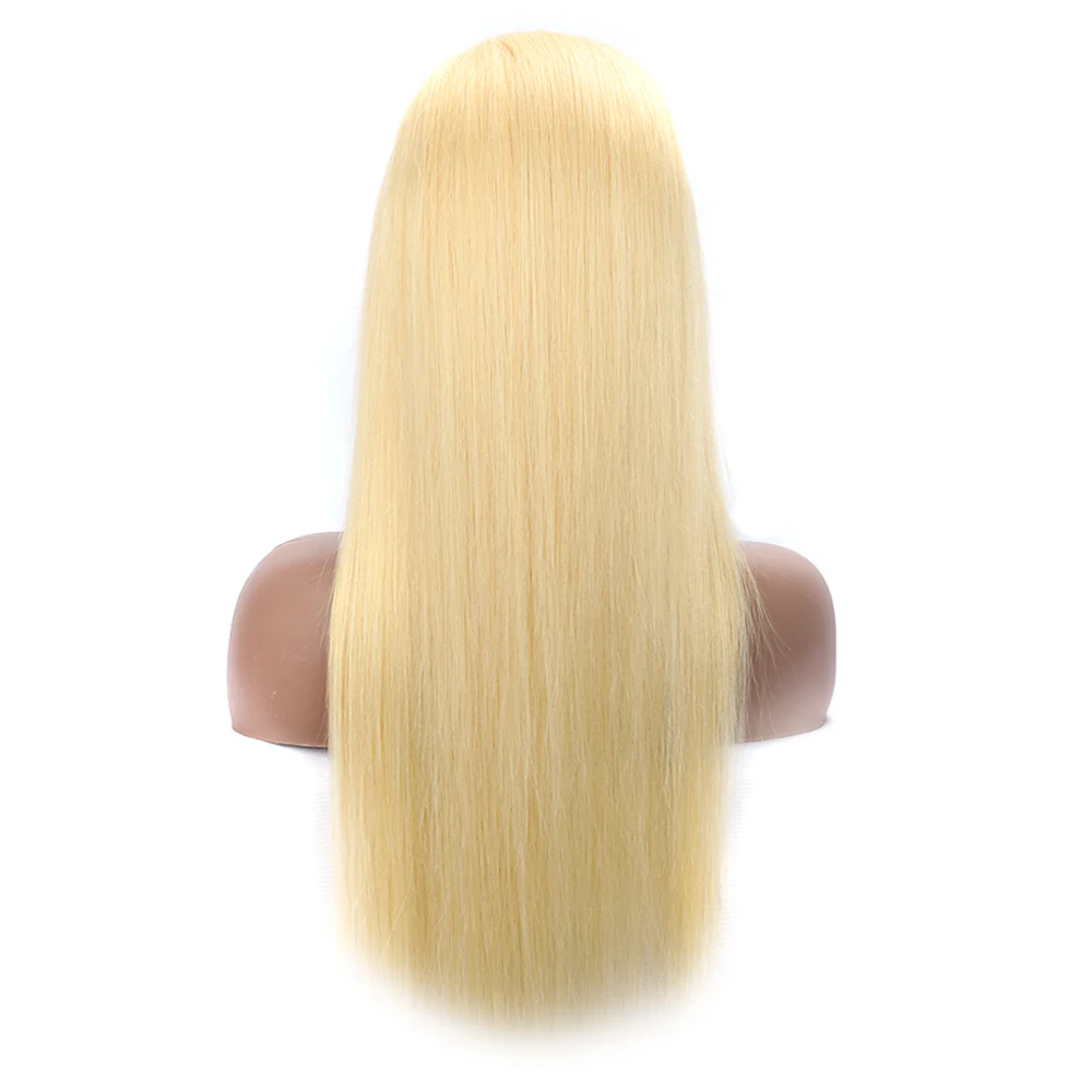 Swupod 13x4 HD Lace Front Frontal Wig for Women Straight Remy Human Hair 613 Honeny Blonde Color Glueless Pre Plucked