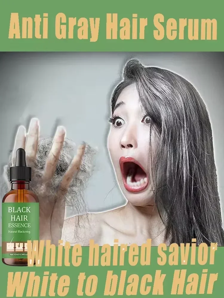 Anti-grey hair essence Serum treatment restore naturalcolor and restore healthy White To Black hair products essence