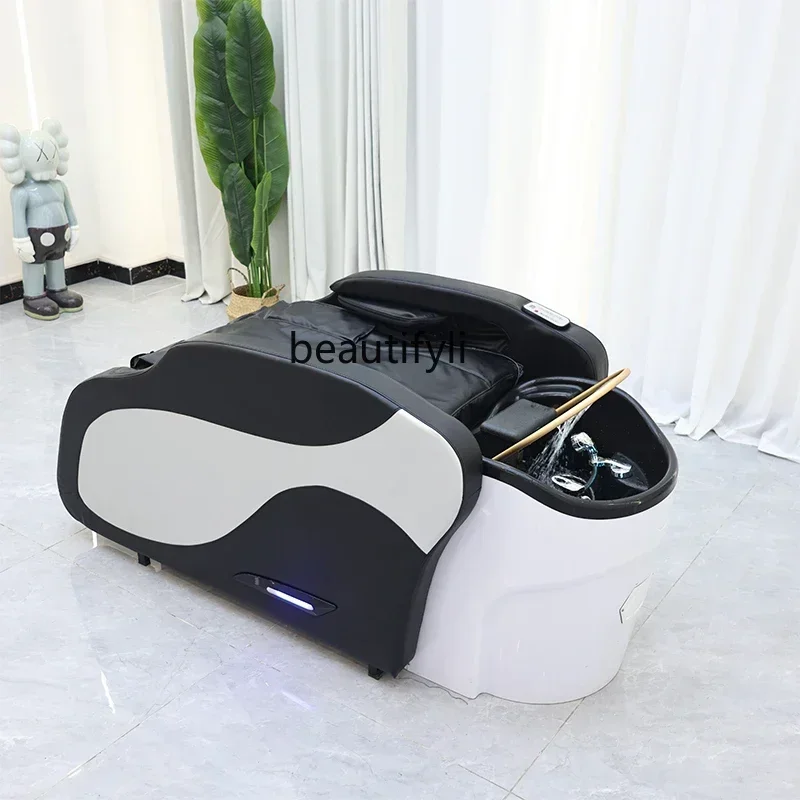 A55 Y Lettino per shampoo per massaggio elettrico intelligente automatico Barbiere Circolazione dell'acqua Fumigazione Letto per terapia della testa