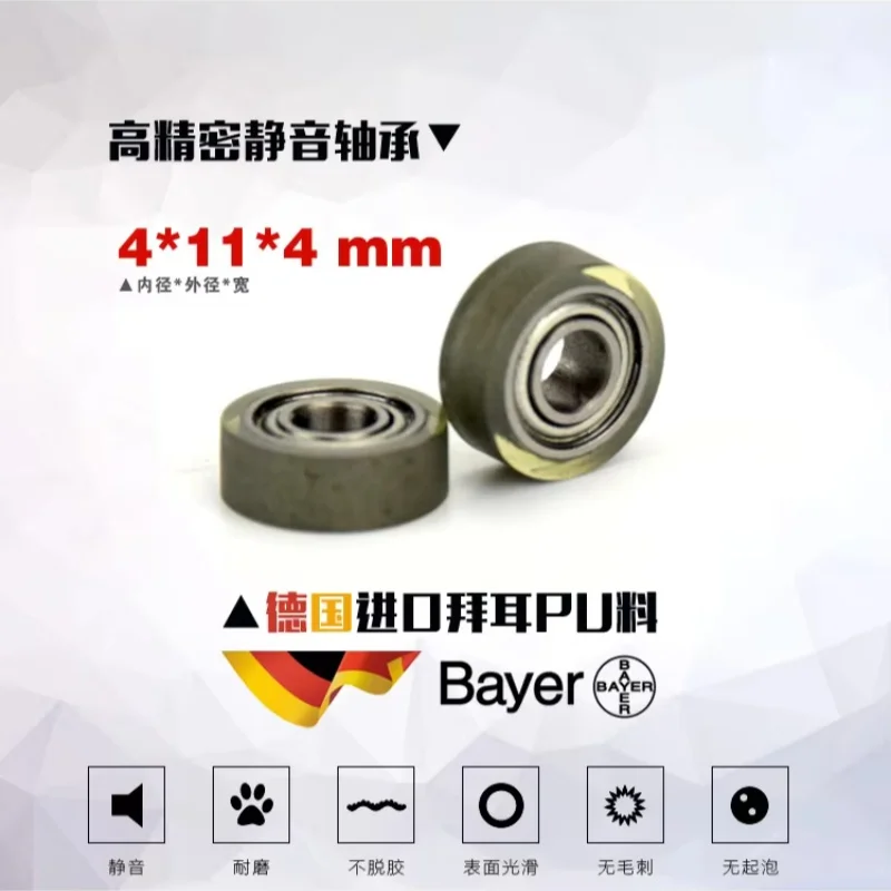 

1 шт. 684zz резиновый шкив, полиуретан, мягкая резина, износостойкий литьевой, мягкий прецизионный катящийся шкив 4x11x4 мм