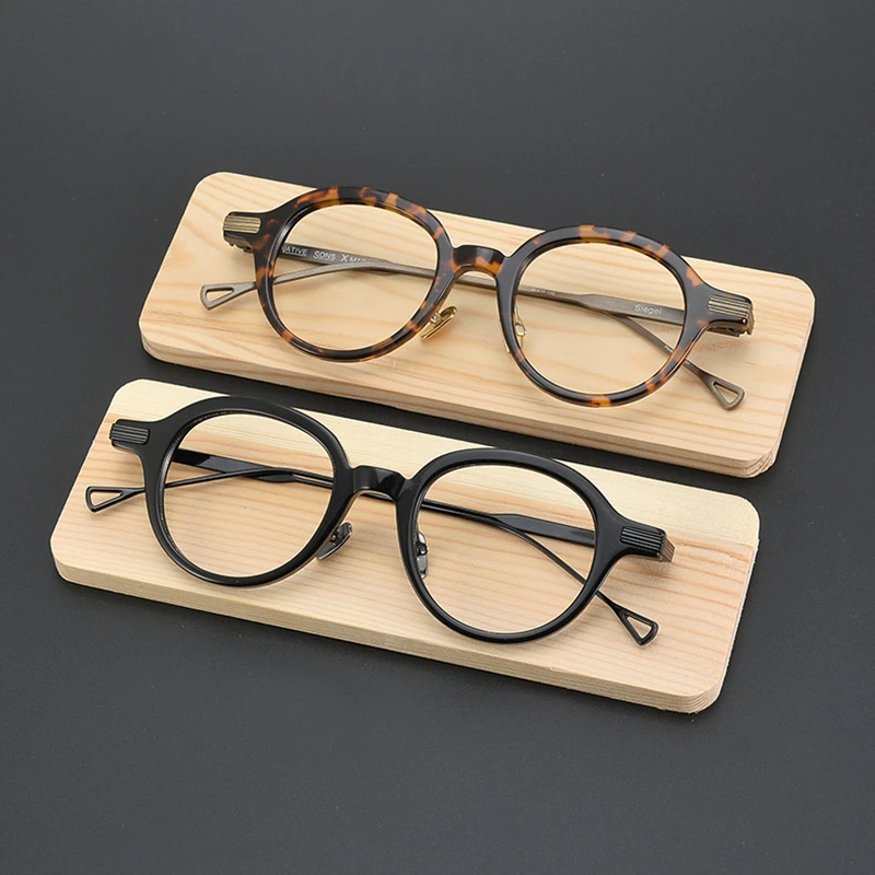 Vintage Titanium Acetate Retro Round Glasses Frame Men Optical Myopia Eyeglasses for Women Luxury Brand Prescription Spectacles