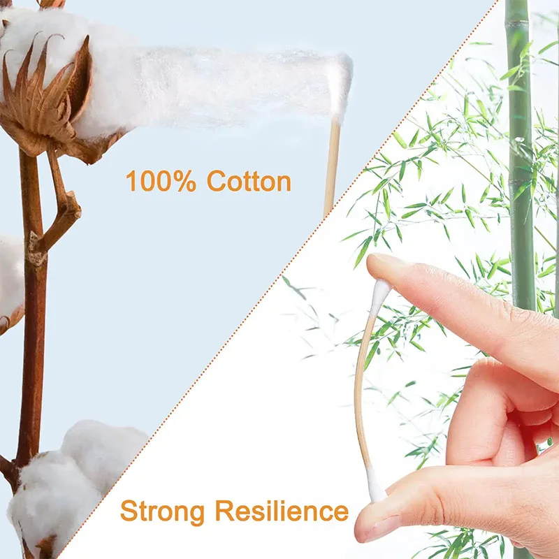 100/300PCS Embroidered Pointed Cotton Swabs Female Cosmetics Tool Nose Ear Cleaning Lipstick Head Stick Bastonil Cotton Cloth