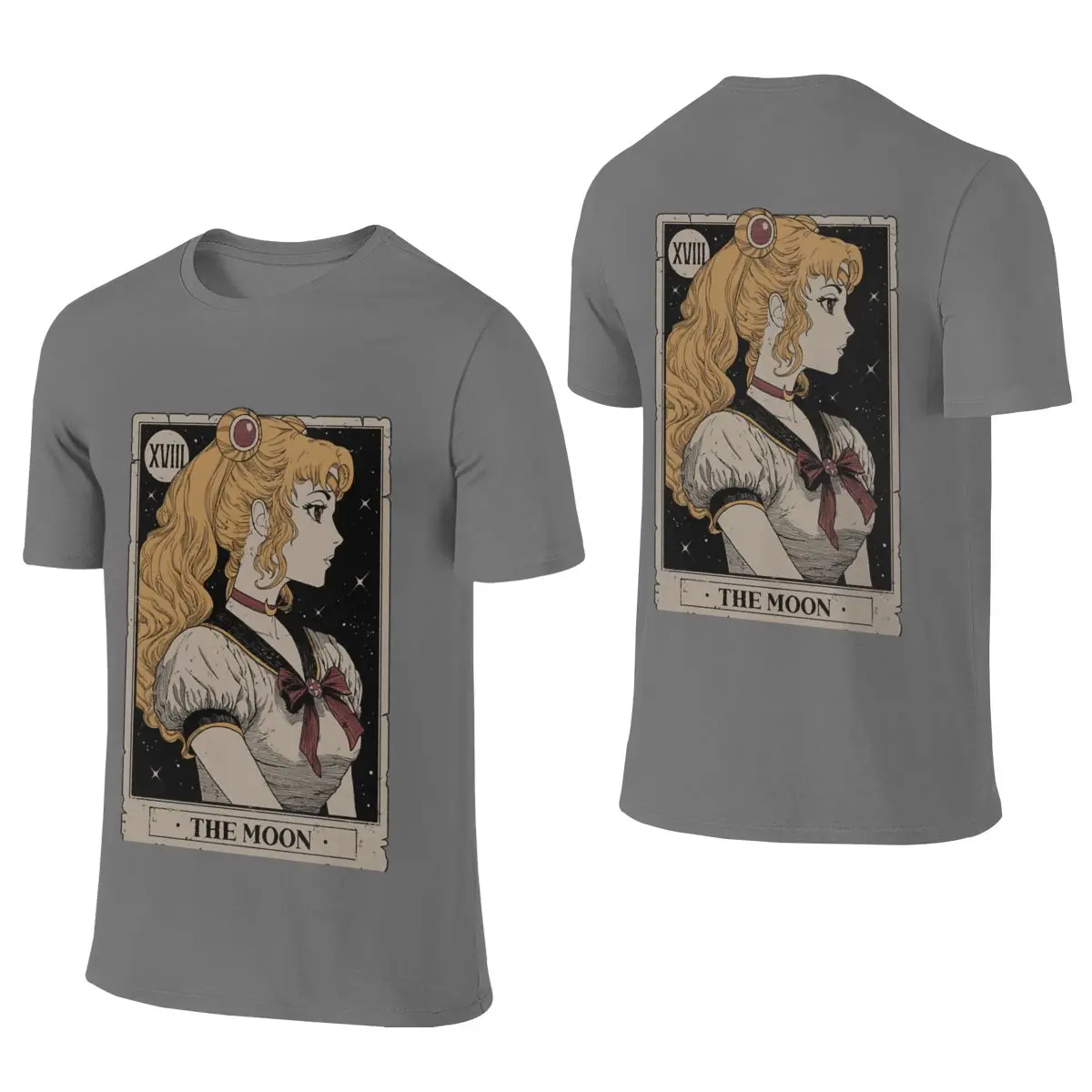 Moon Tarot Card Delicate Reversible T-shirtUrban Minimalist Travel Must-Have Cotton Tee