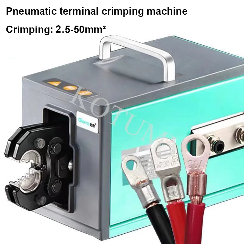 Pneumatic Terminal Crimping Machine PneumaticTerminal Crimper Pliers Tubular Pre-Insulated Hexagon 2.5-50mm² Terminals Crimper