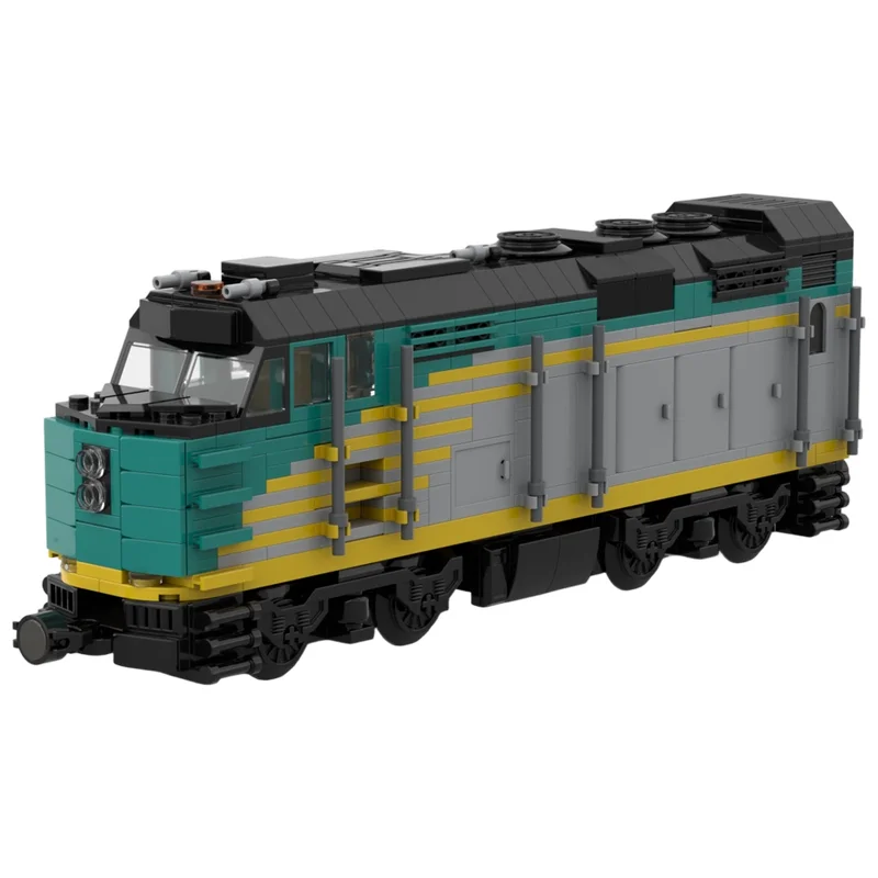 Diesel Electric FP40PH-2D MOC Building Blocks Vintage Rail Long Haul Model DIY Assembly Brick Set Desktop Ornament Display