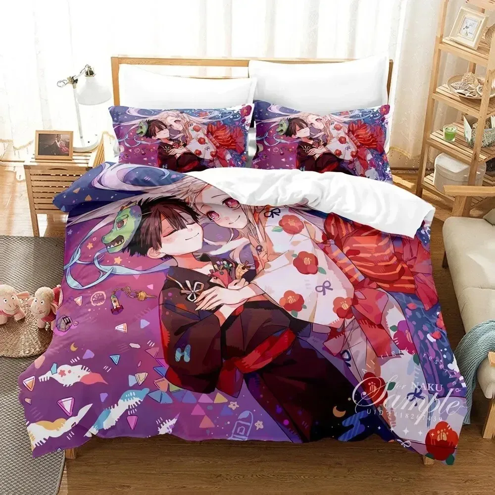 

Fashion 3D Printing Anime Toilet-bound Hanako-kun Bedding Set Duvet Cover Sets Comforter Bedding Double Size Adults Kids Gift