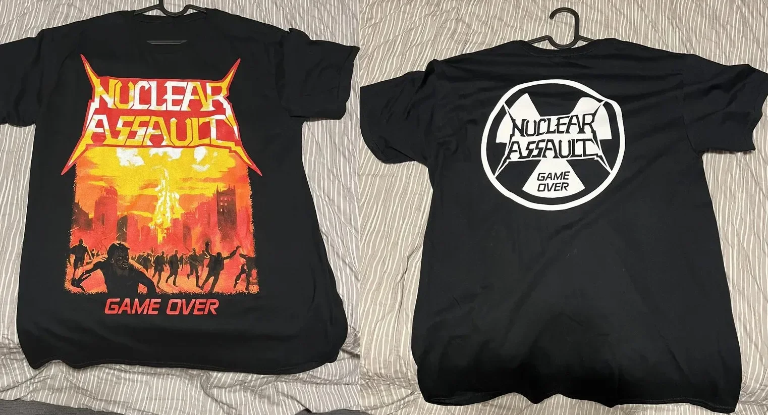 Nuclear Assault - Game Over Unisex Reprint T Shirt Full Size S-5XL US2041