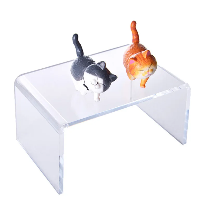 3pcs 15cm Width U Shape Acrylic Display Stand, Shoe Display Rack Riser Shelf Showcase For Dessert Cupcake Anime Figure Display