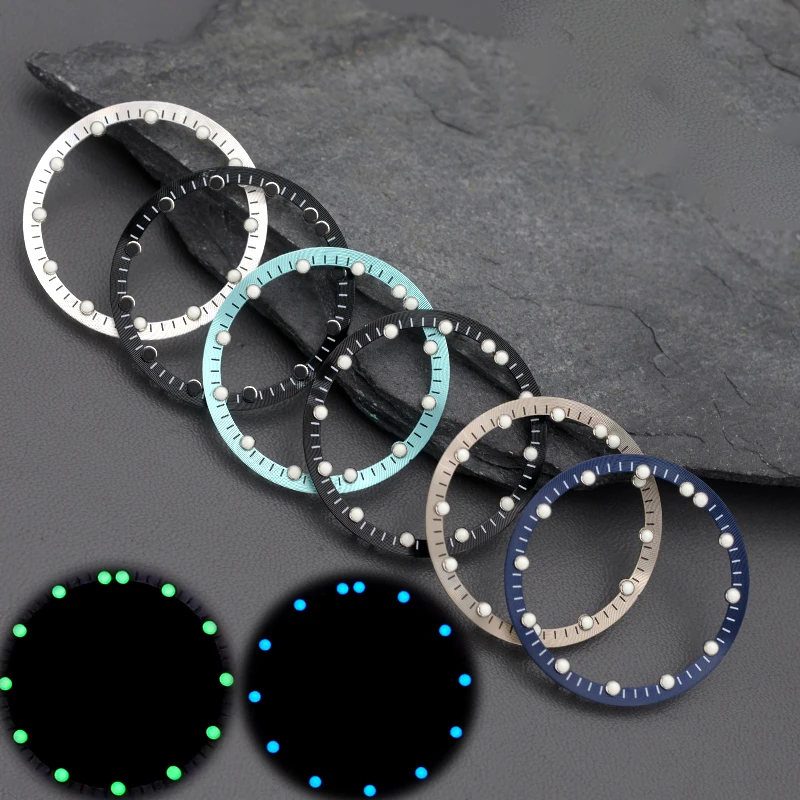 Watch Dial 28.5mm Fit Japan NH70 Movement For SKX007 SKX009 SRPD53 Chapter Ring Brass Watch Accessories Watch Case Repair Tool