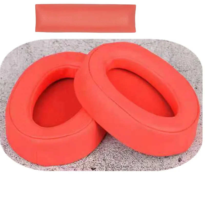 เปลี่ยนแผ่นรองหูฟัง + สำหรับ Sony MDR-100ABN WH-H900N หูฟังแผ่นรองหูฟังหูฟังฟองน้ำหูฟัง AKG อะไหล่ซ่อมสีดำสีเขียว