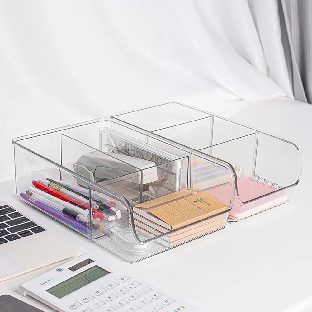 1 stuks make-up opbergdoos plastic organizer transparante bureauhouder multi-slot verdeler voor lippenstift nagellak dressoir