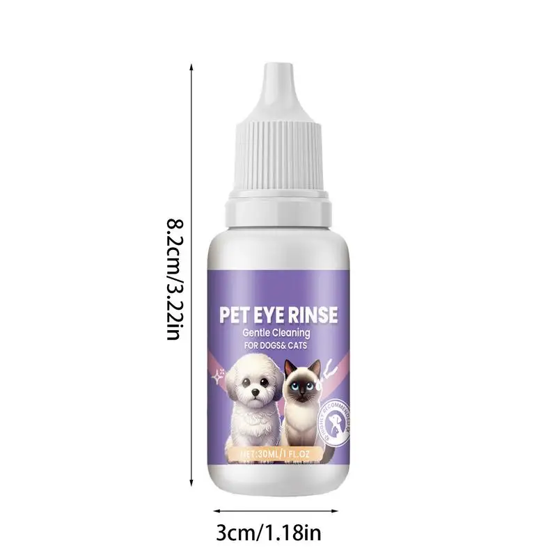 Pet Eye Drops Pet Eye Wash Drops Gentle Dog Eye Drops Effective Dog Tear Stain Cleaner 30ml For Dogs Cats Horses Rabbits