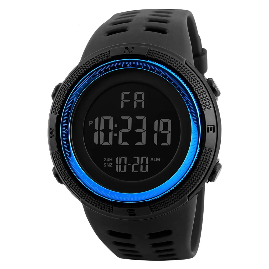 

Fashion Men'S Electronic Watch Multi Function Sports Watch Display Date Calendar Week Alarm Watch Kids Student