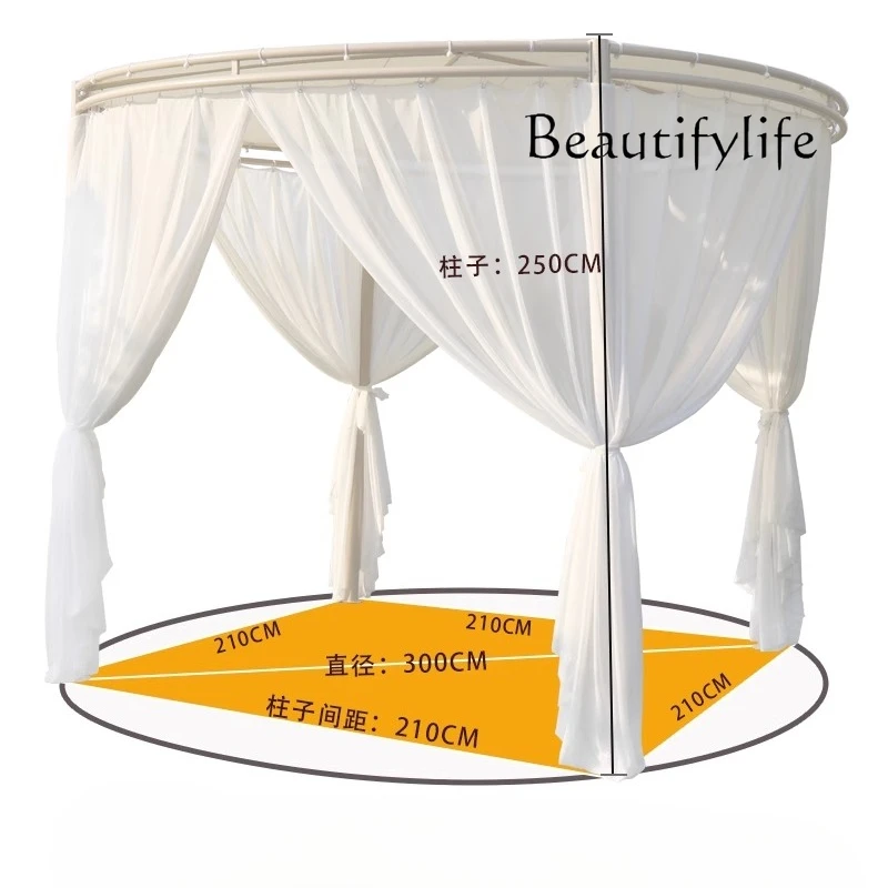 

Outdoor circular gazebo awning courtyard villa garden sun protection restaurant Peng scenic spot parasol