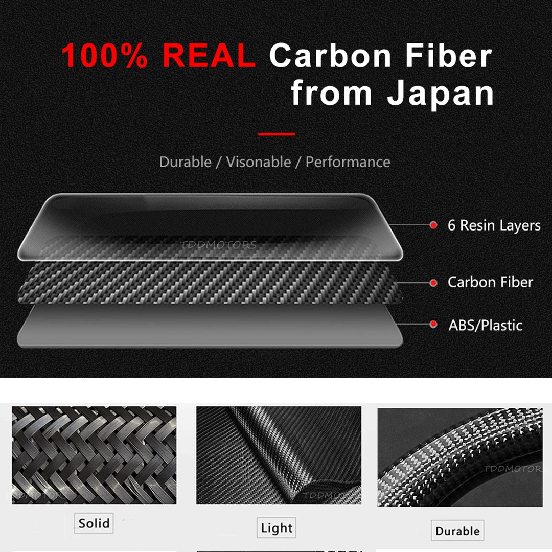 عجلة قيادة من ألياف الكربون الحقيقية بنسبة 100% لعجلة قيادة مثقوبة من الجلد من سلسلة Audi B9 B9.5 #4