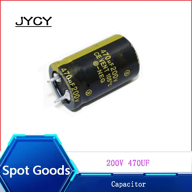 1PCS/lote 200V 470UF volume  22x35mm  Switching power adapter high frequency capacitor Audio welding machine  capacitor 470uf