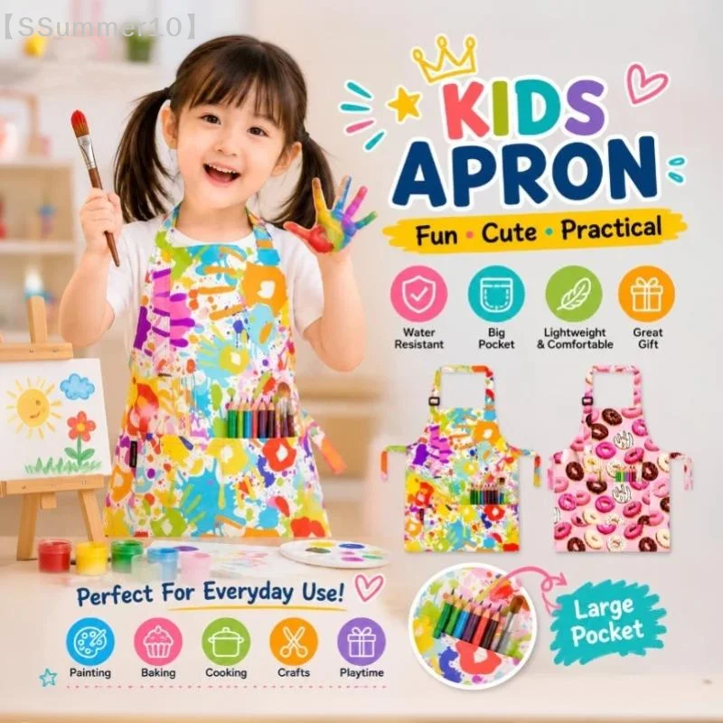 Art Craft Toddlers - 【SSummer10】【xxx】Kids Art Smock Waterproof Apron Polyester